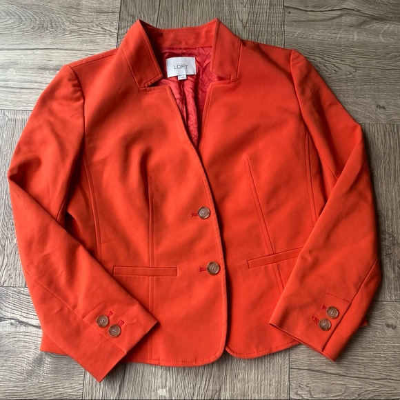 LOFT Jackets & Blazers - LOFT Orange Blazer